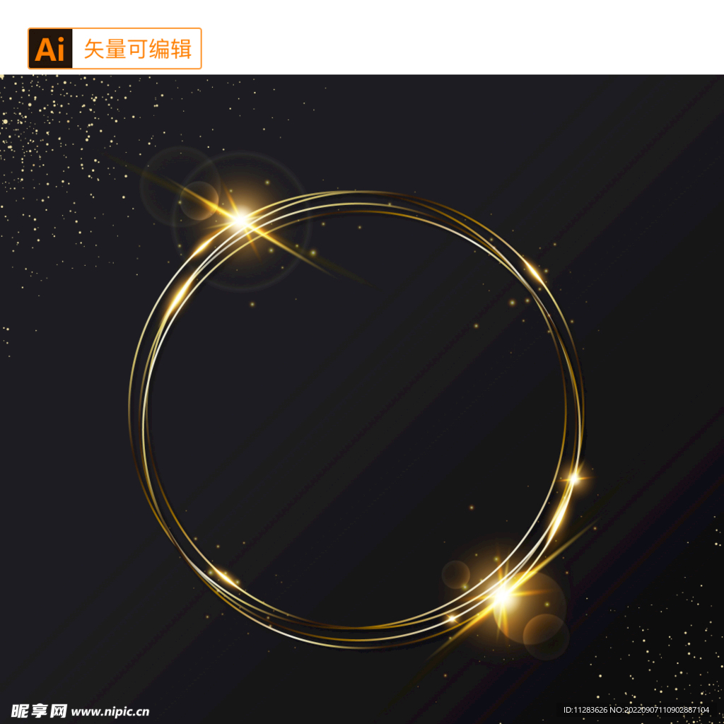 金色华丽圆环