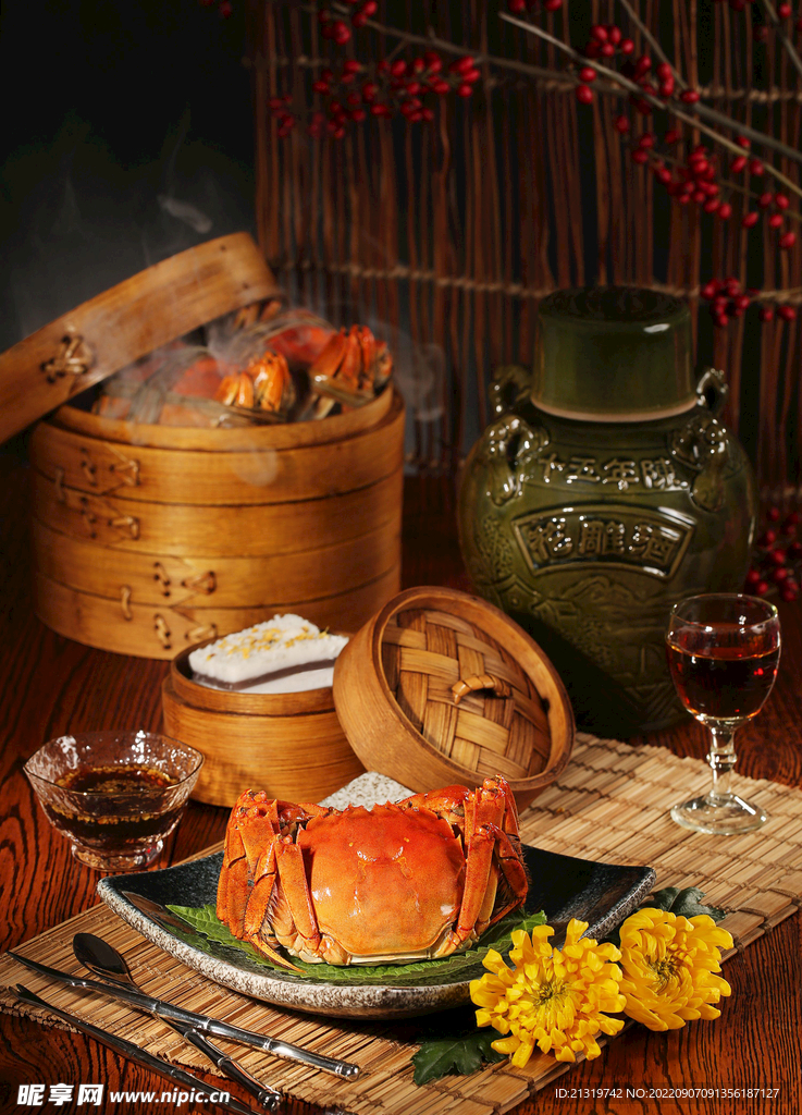 大闸蟹摆拍摄影