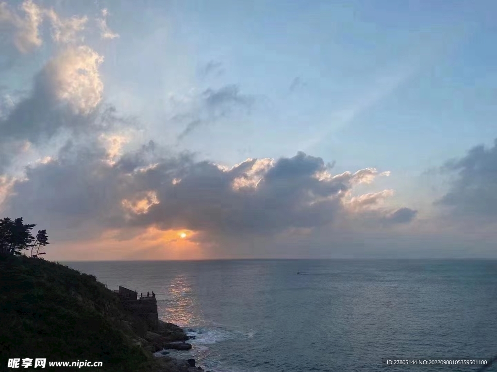 海边夕阳