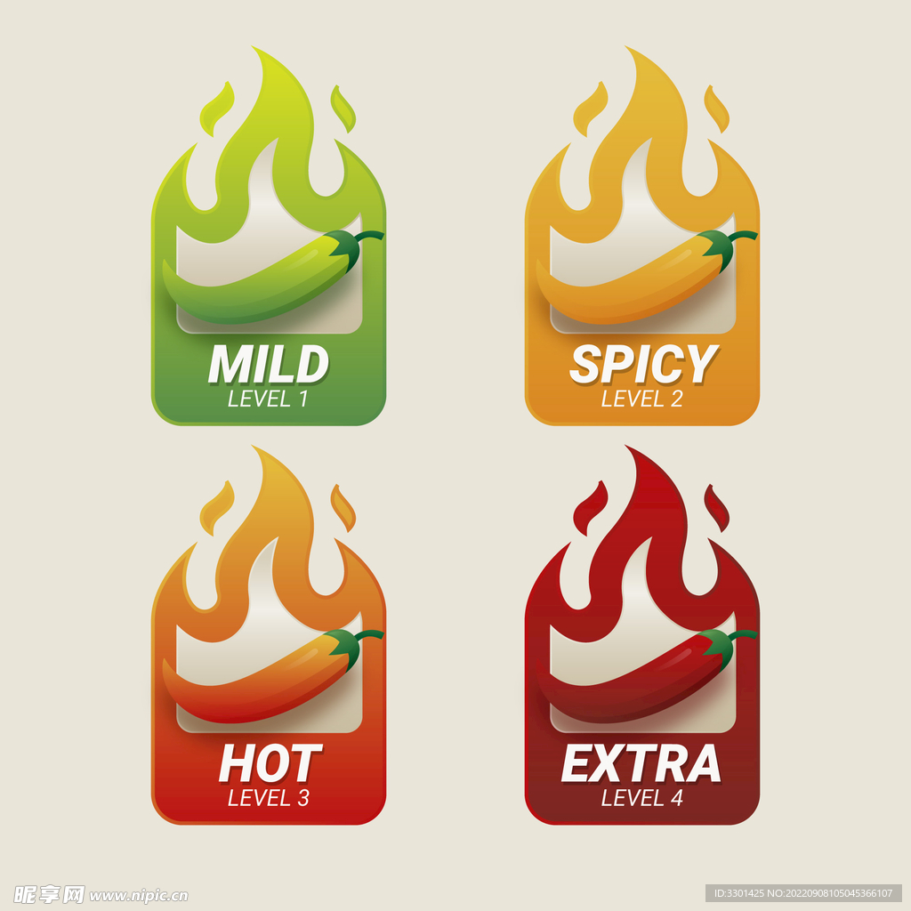 辣度级别标签 