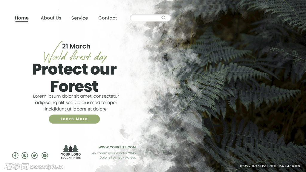 森林大自然环保海报PSD素材