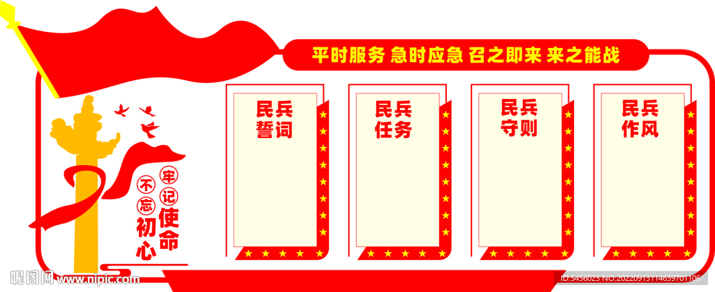 民兵制度画框