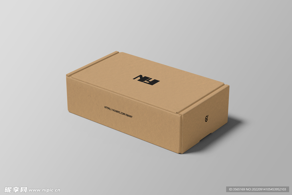 瓦楞纸飞机盒纸盒PSD样机