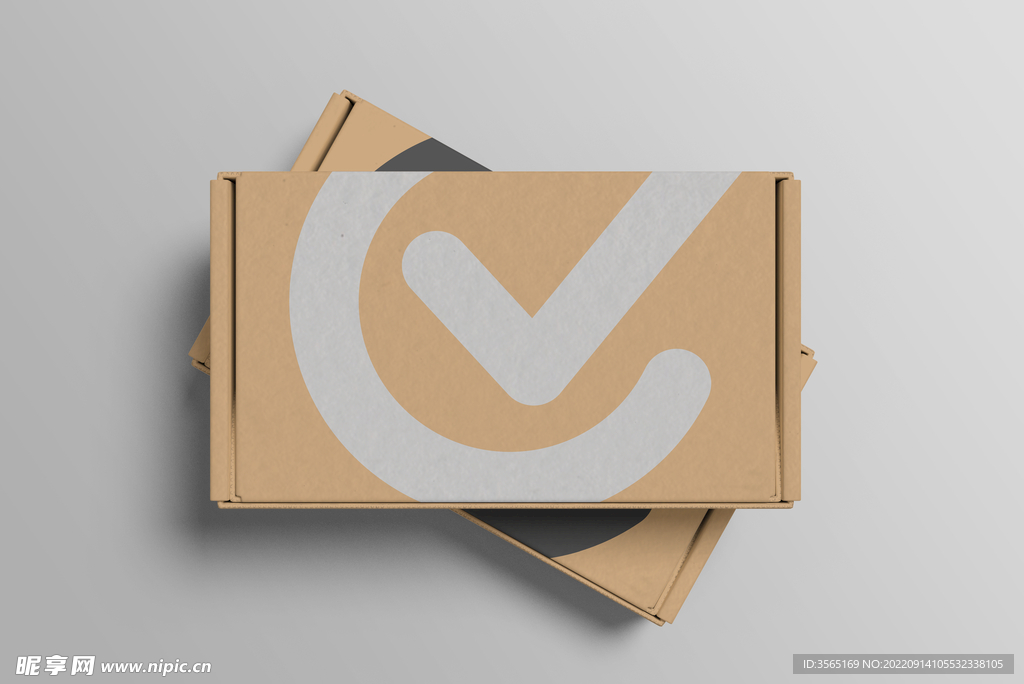 瓦楞纸飞机盒纸盒PSD样机