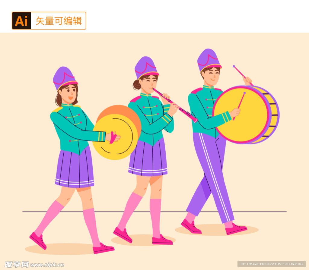 演奏的人插画