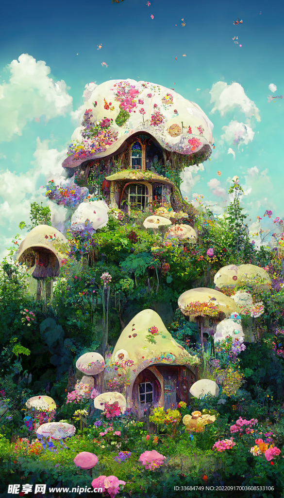 童画蘑菇屋