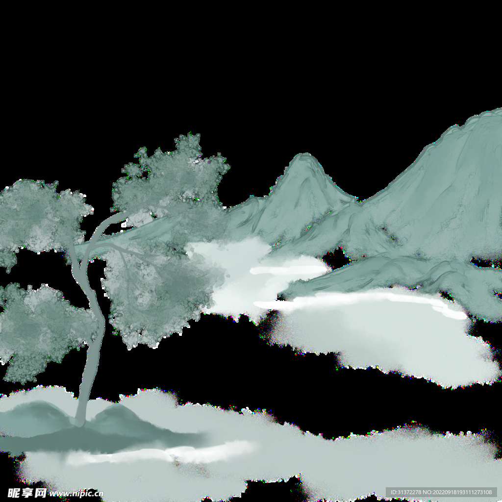 水墨山水素材图片