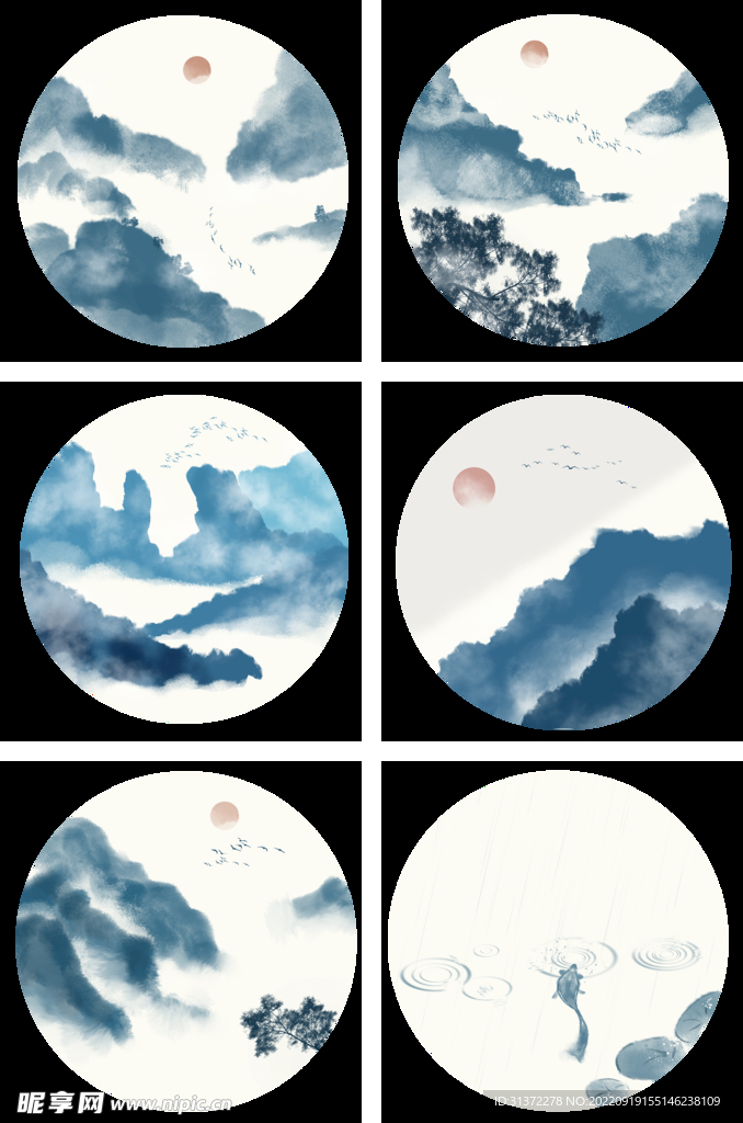 水墨山水素材图片