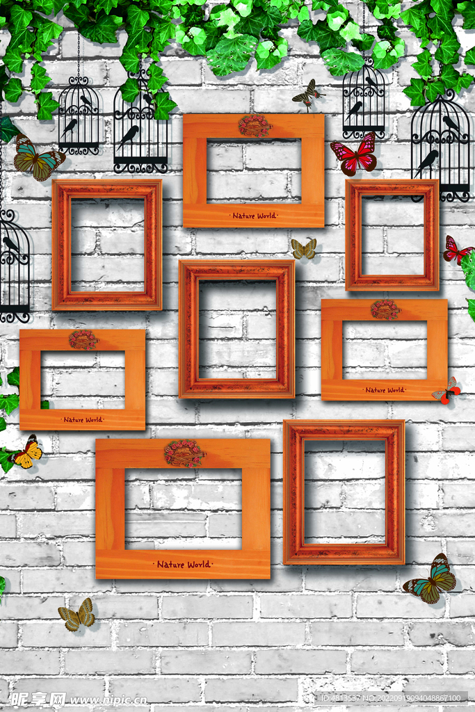 小院生态仿生照片墙设计