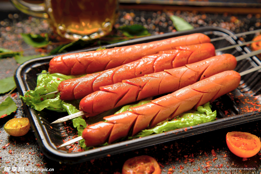 烤肠美食