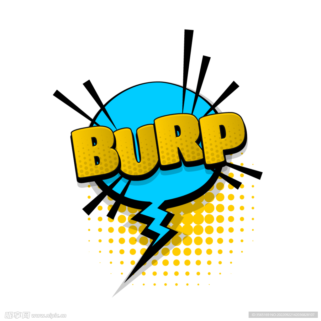 漫画文字效果气泡波普风格对话框