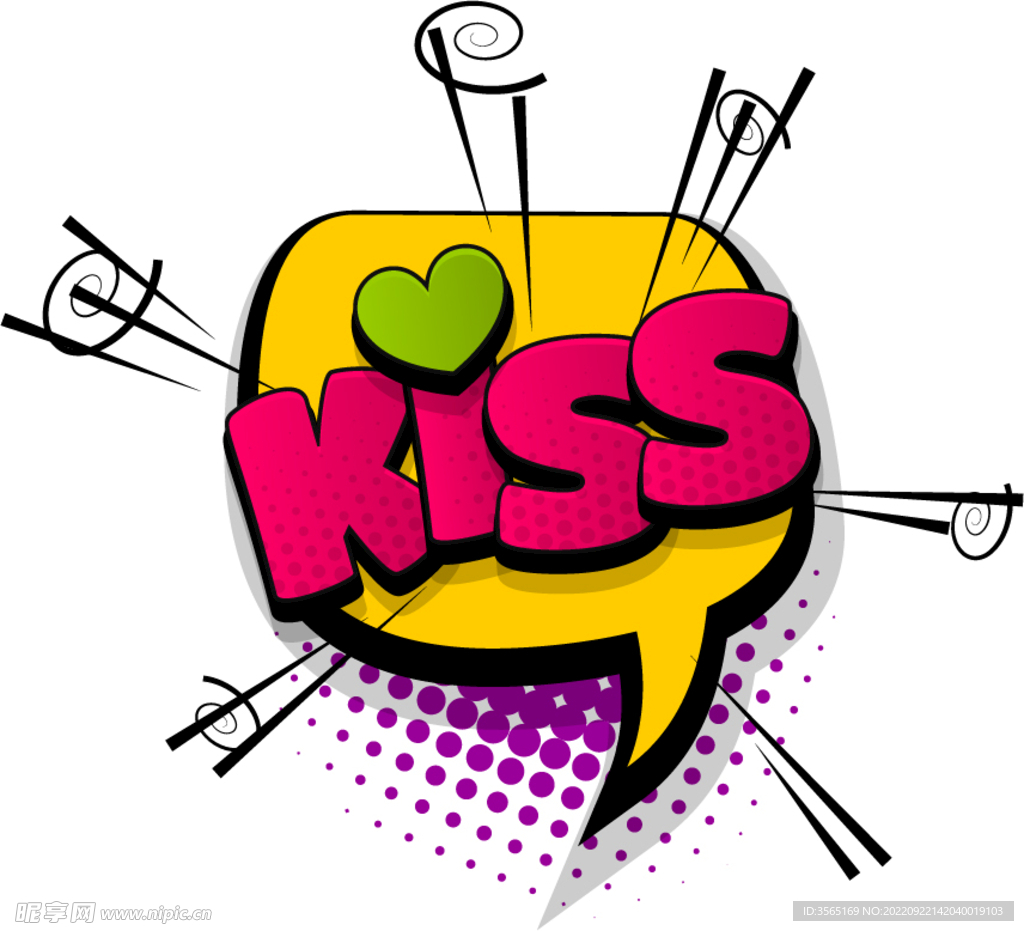 漫画文字效果气泡波普风格对话框