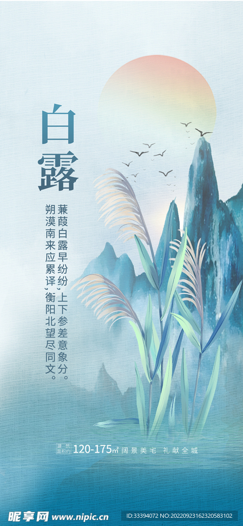 地产白露节气海报