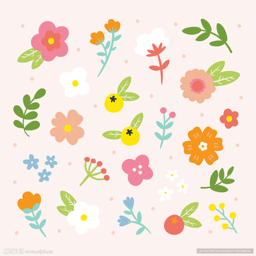 卡通碎花