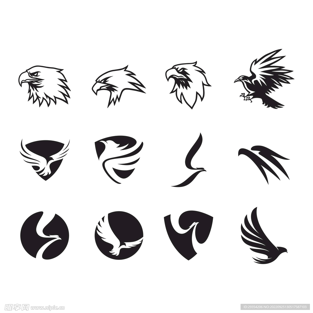 老鹰标志图片