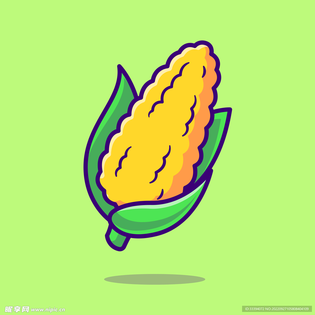 玉米矢量插画