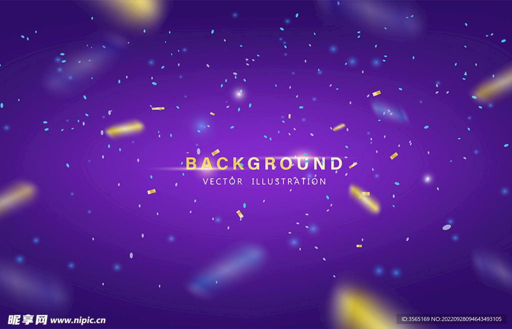 金色飞舞闪光彩带矢量AI素材