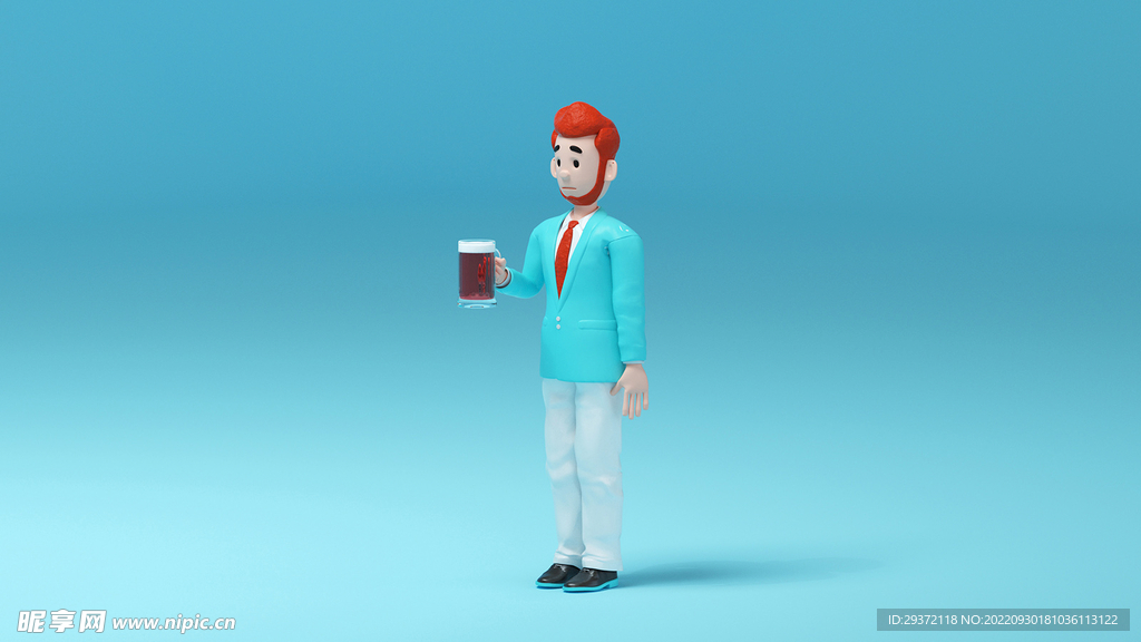 C4D三维插画人物