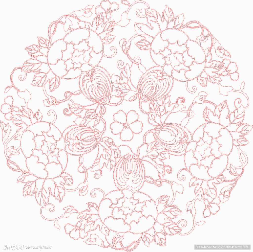 花线描图