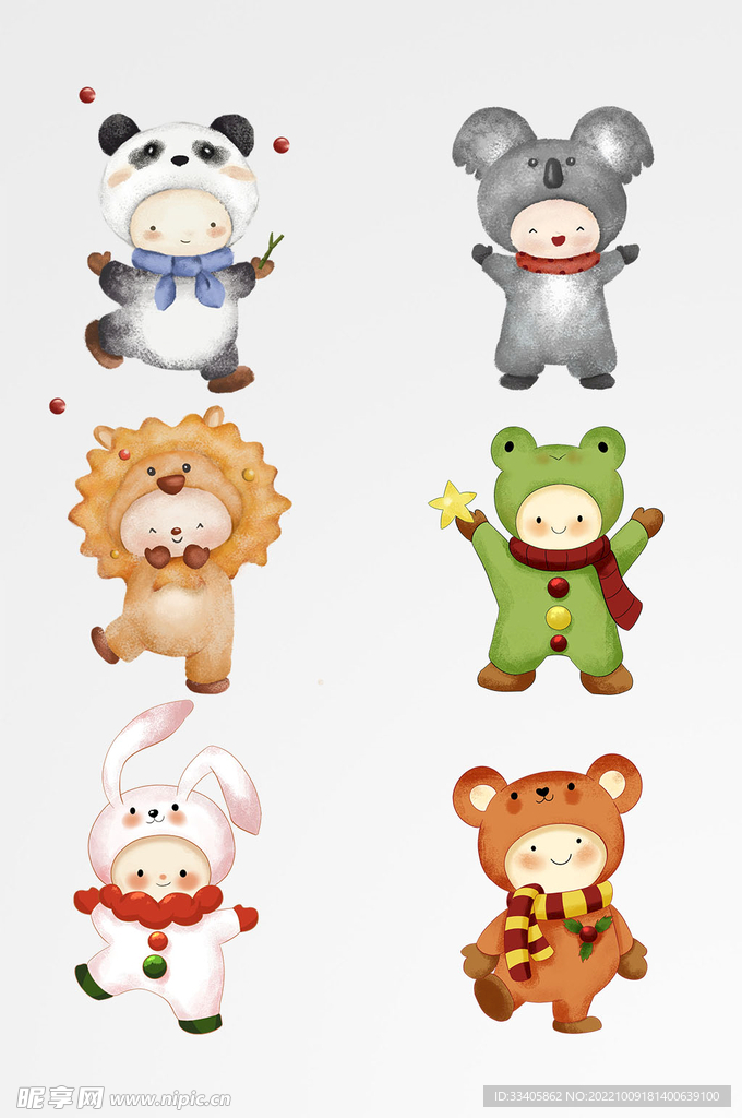 可爱手绘动物形象