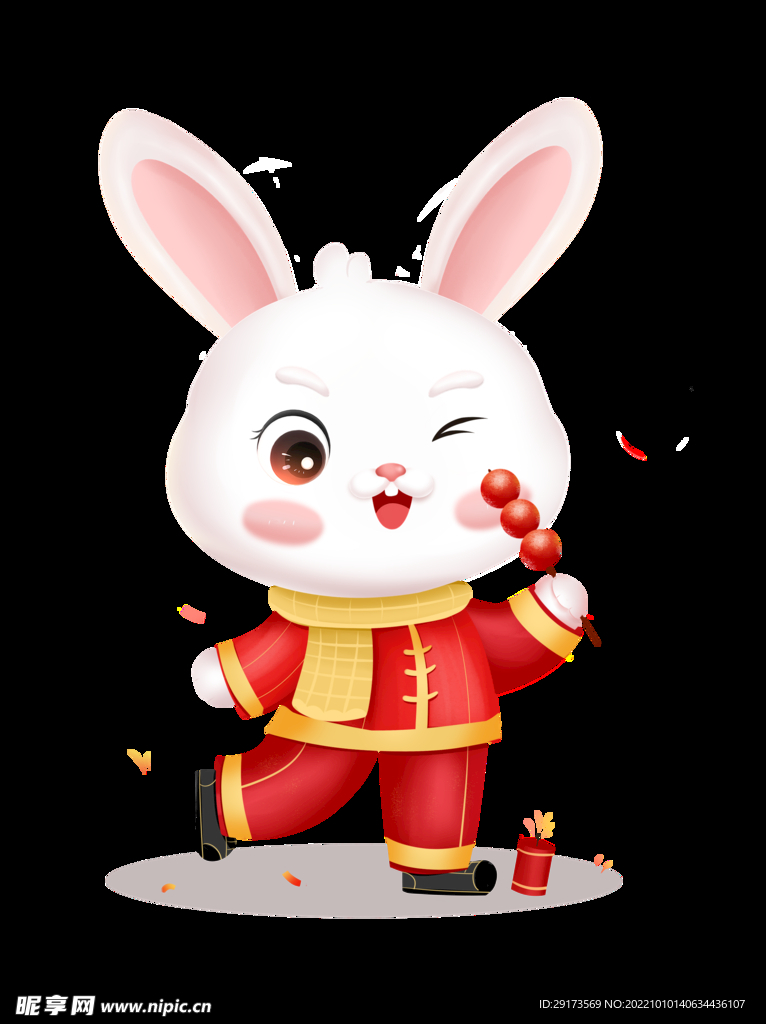 新年卡通兔子
