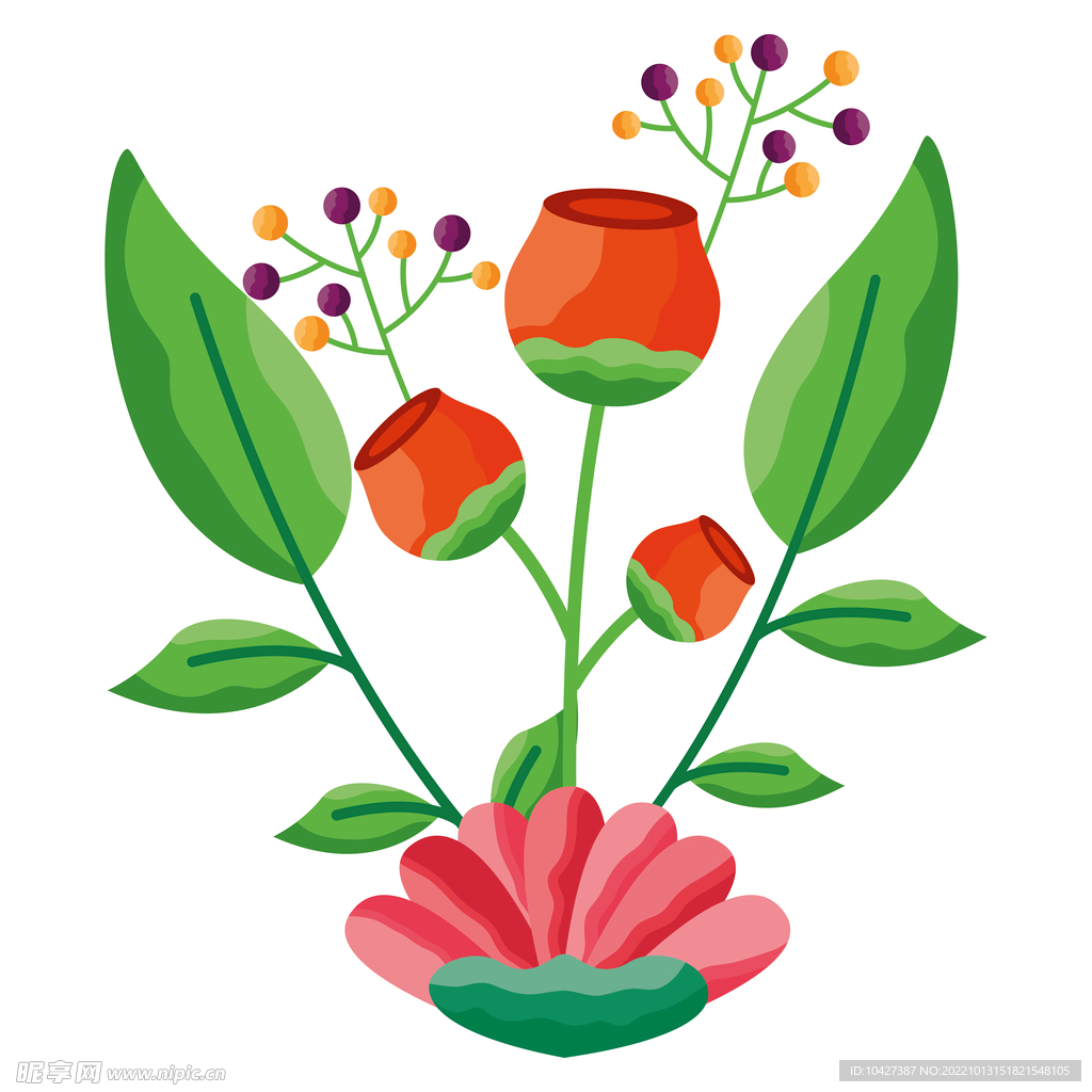 卡通花