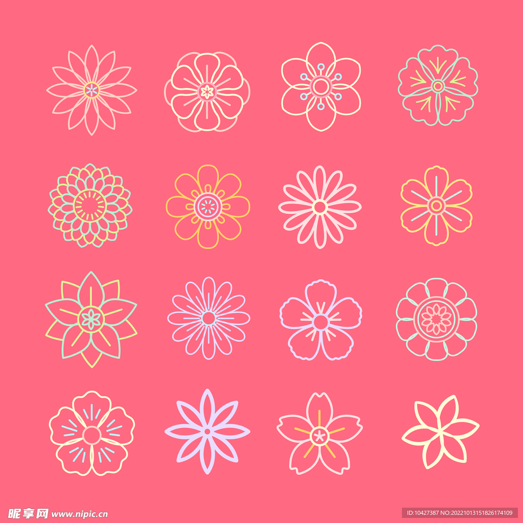 卡通花