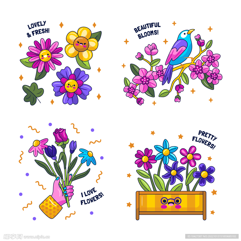 卡通花