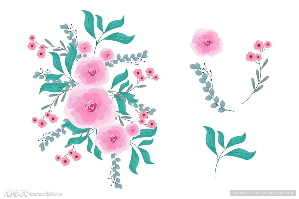 卡通花