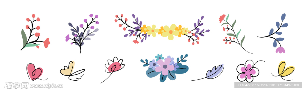 卡通花