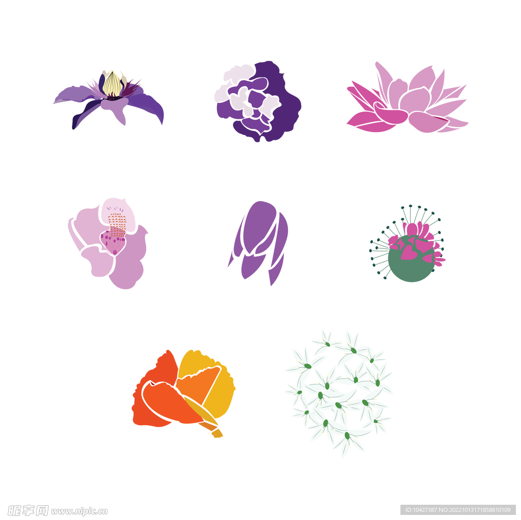 卡通花