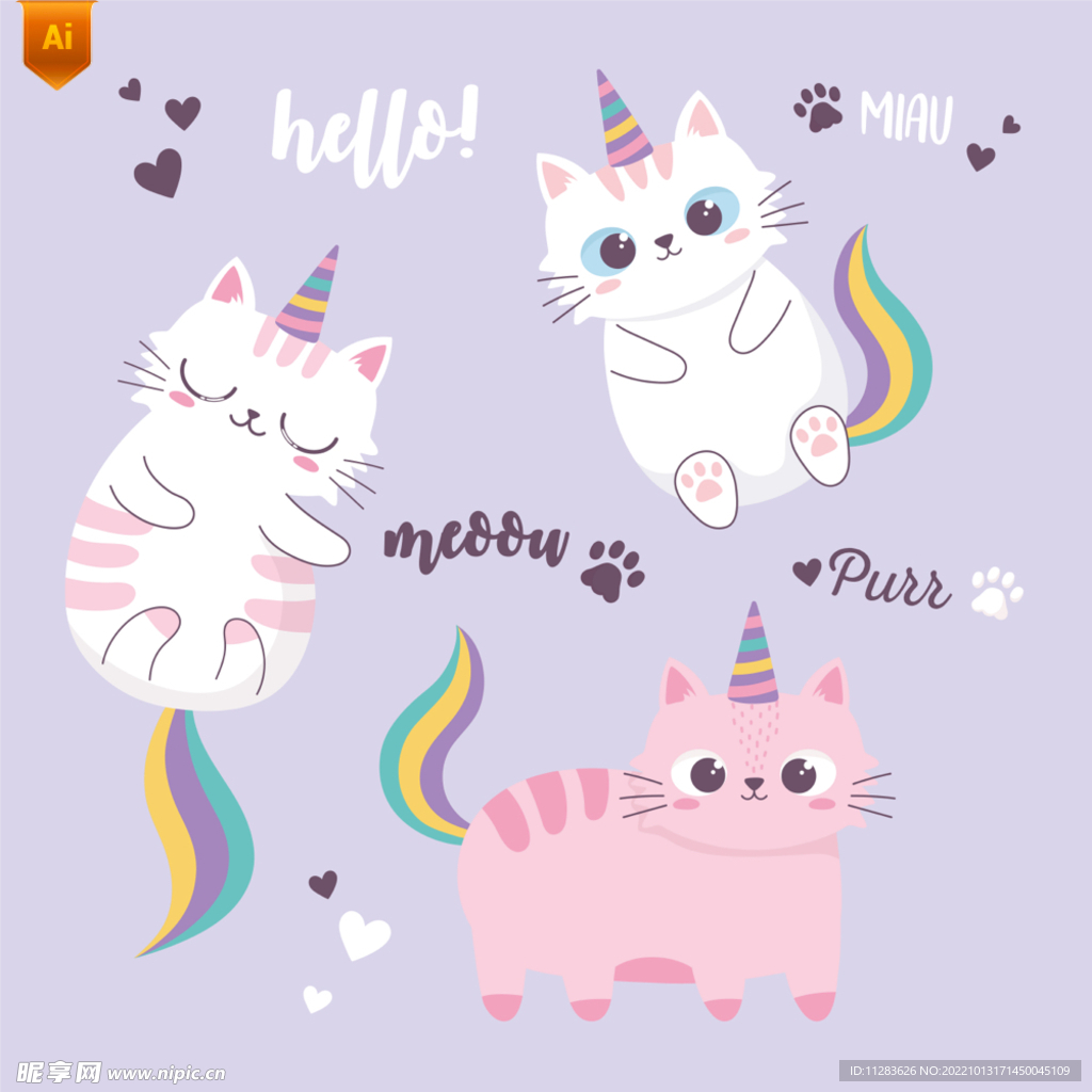 可爱卡通猫咪