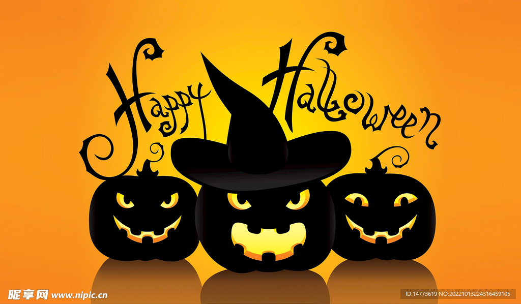 万圣节插画高清壁纸