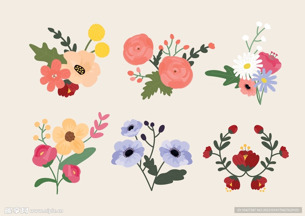 卡通花
