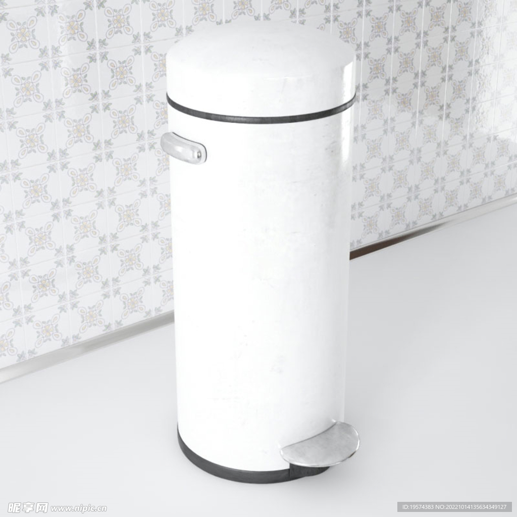 C4D模型厨房垃圾桶