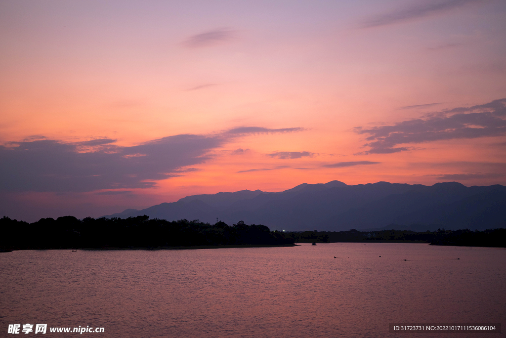 日落 夕阳 彩霞 