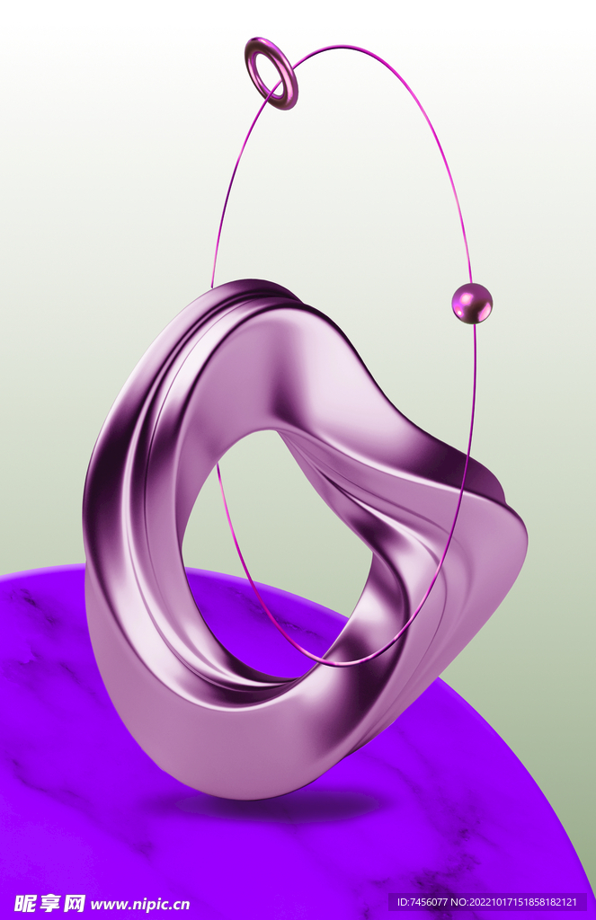 轻奢球紫色几何艺术挂画装饰画