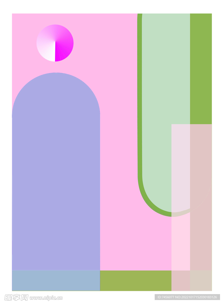 水彩几何时尚艺术挂画装饰画