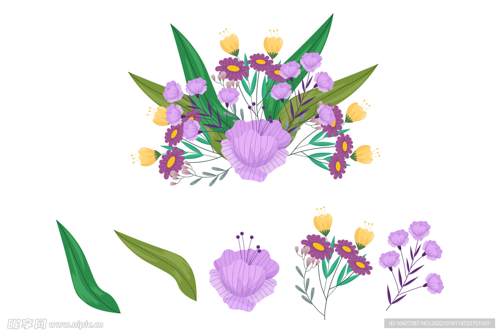 卡通花