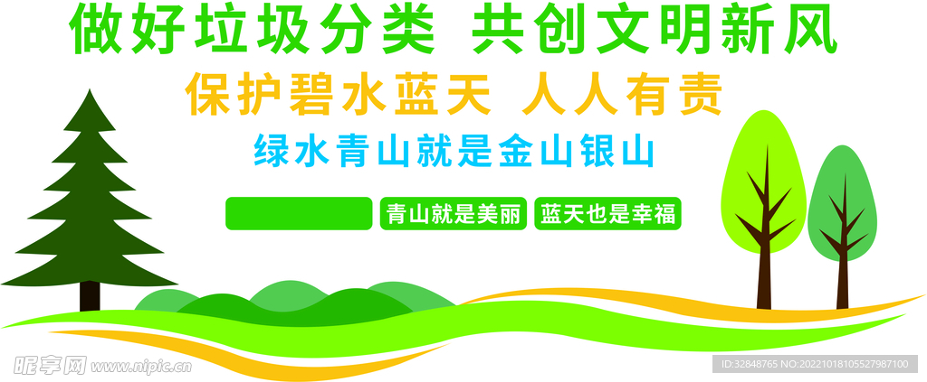垃圾分类宣传知识点文化墙设计