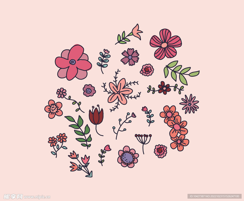 卡通花