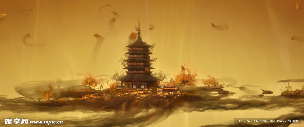 壁纸 古塔