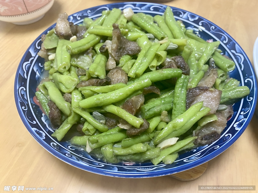长豆角炒肉