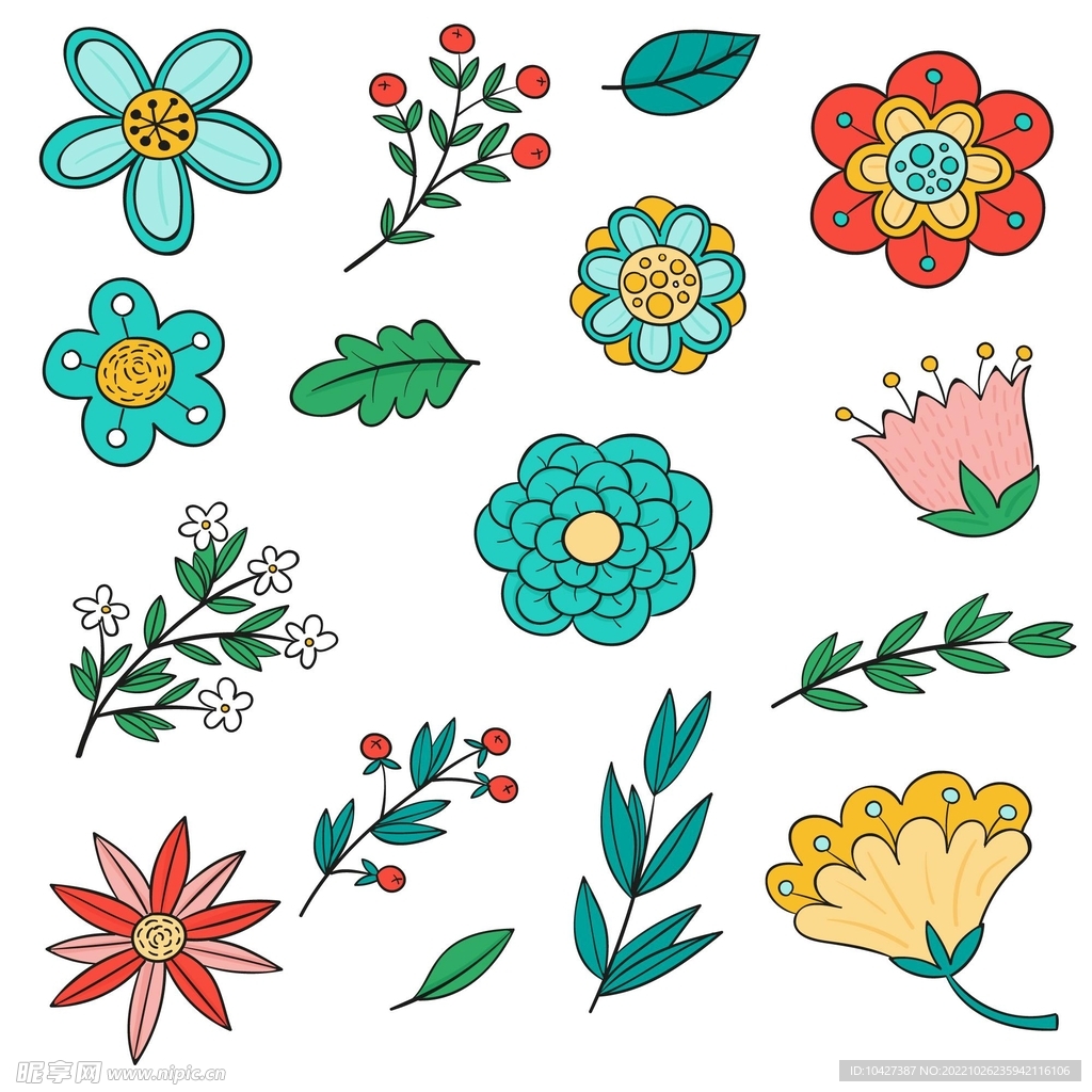 卡通花