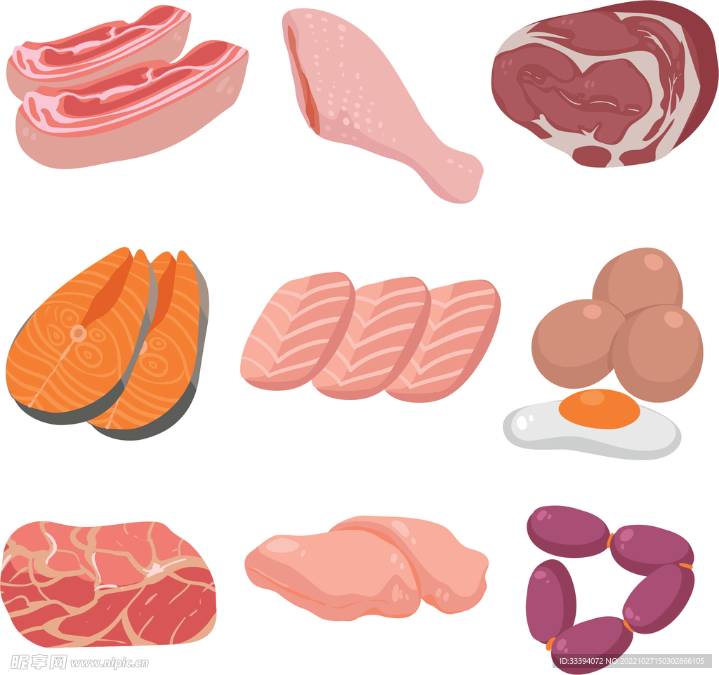 肉类插画