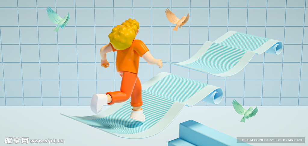 C4D模型 卡通人 