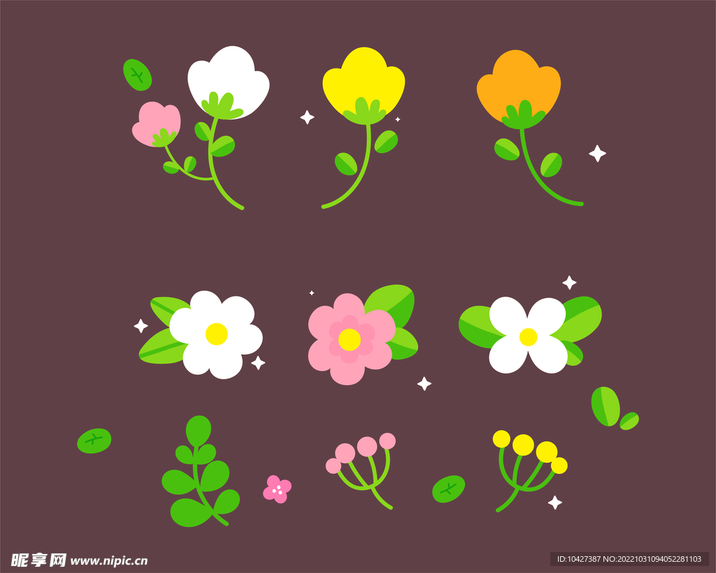 卡通花