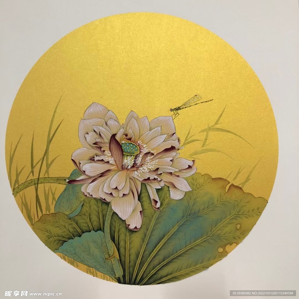 花鸟斗方