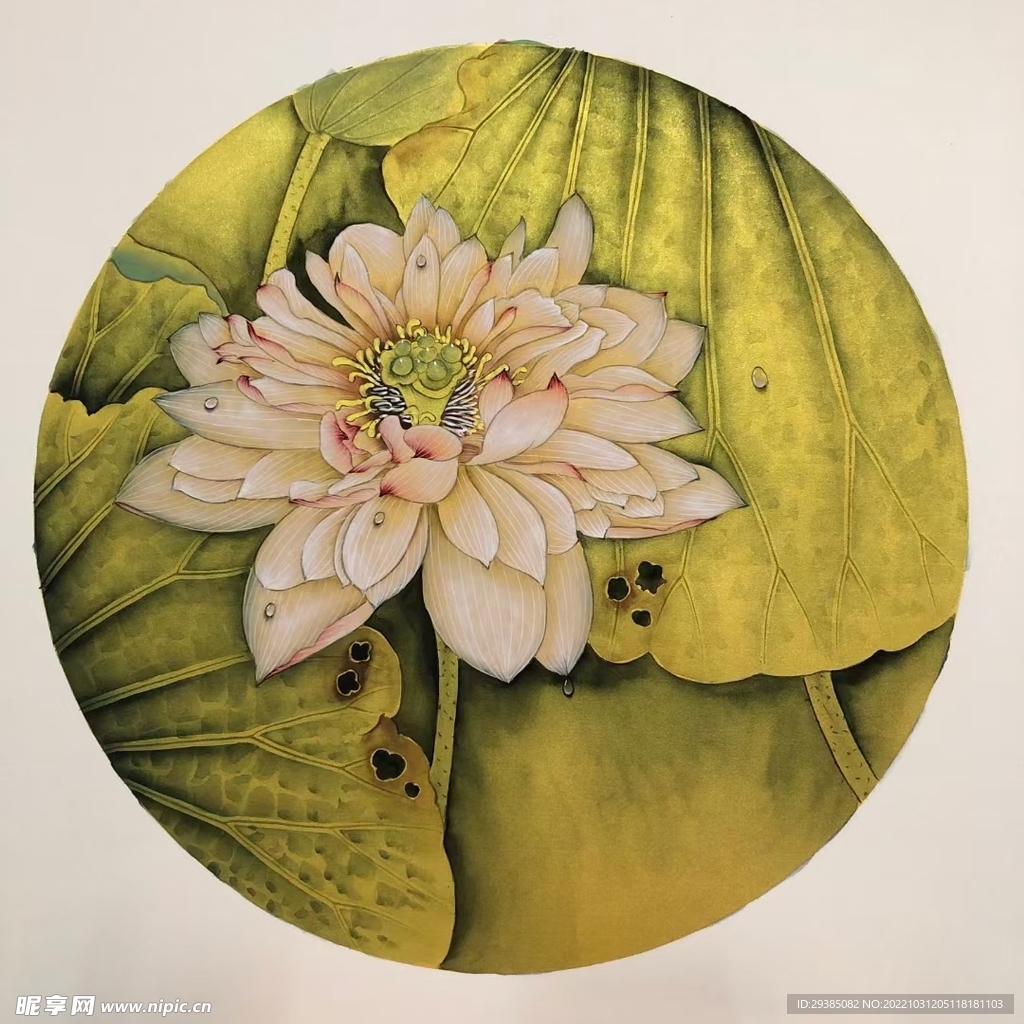 花鸟斗方