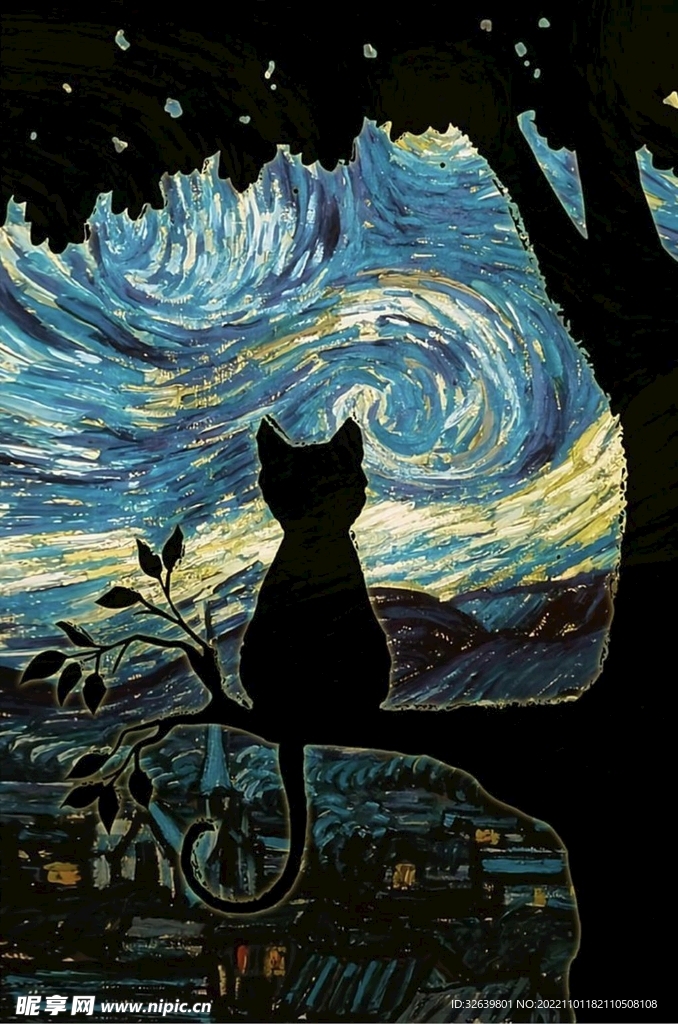 看星空的猫咪
